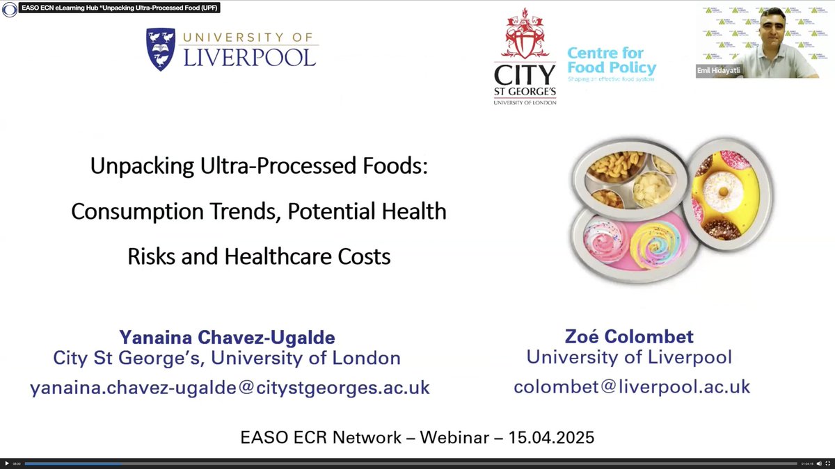 EASOobesity's tweet photo. ECN eLearning Hub webinar: Unpacking Ultra-Processed Food with Dr Zoé Colombet, Dr Yanaina Chavez-Ugalde and @EmmaBoyland

➡️ Key insights into the growing evidence base on ultra-processed foods and their significance for public health.

Watch here: https://t.co/6prxoRQcZO https://t.co/zQOIvCsP7O