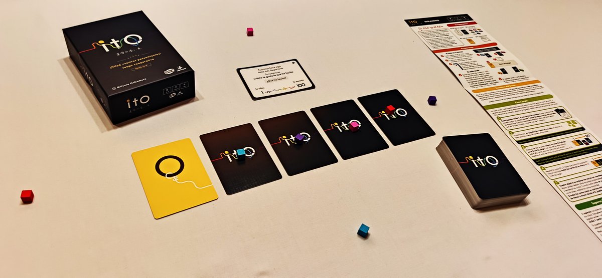 2d6Magazine's tweet photo. 📢Reseña👇

Descubre el juego Ito, un hilo invisible entre números, pistas y formas de pensar, publicado recientemente por @MalditoGamesES 

https://t.co/7TneLpB6jD

#juegos #juegosdemesa #juegosdecartas https://t.co/ET8YpOB7BK