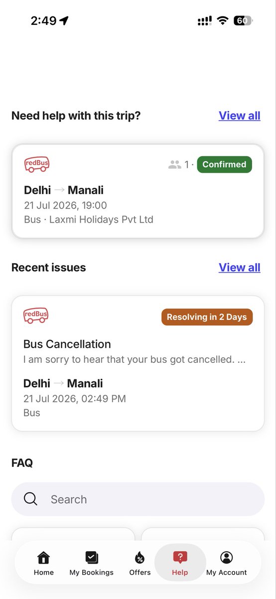 aachmangarg1's tweet photo. @redBus_in @holidays_laxmi @jagograhakjago My bus was cancelled now I complaint to redbus they are telling to resolve in 2 days.! Shall I wait 2 days on bus stand? https://t.co/OdH21l0Jen