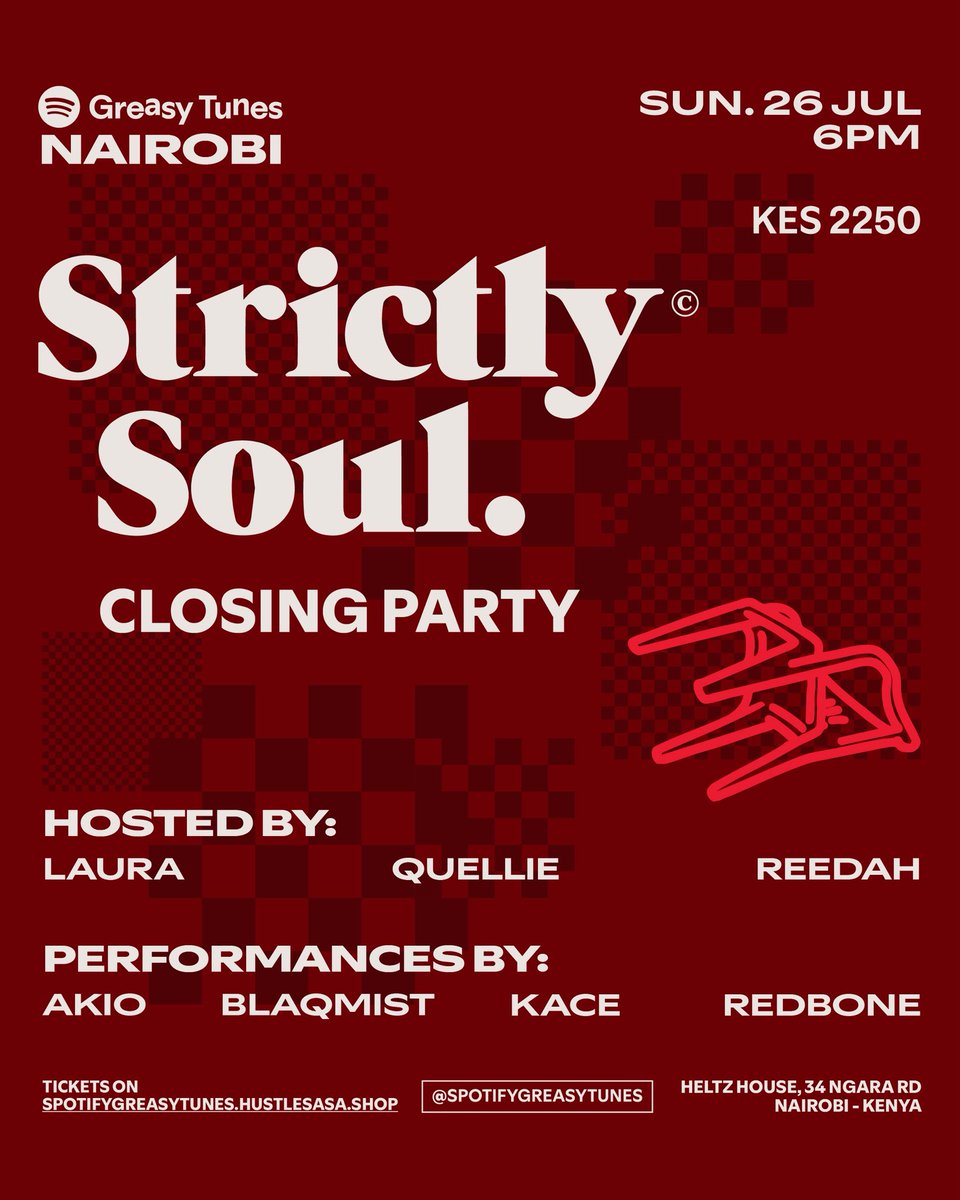 Strictlysoul's tweet photo. Nairobi! 🇰🇪 The full lineup is locked in for 26 July. 🌟 DJ @akio_kawahito joins @djredbonekenya, @thablaqmist &amp; @deejaykace. Second Round tickets are on sale now—link in bio! 🎟️ https://t.co/vboGXnvfYo