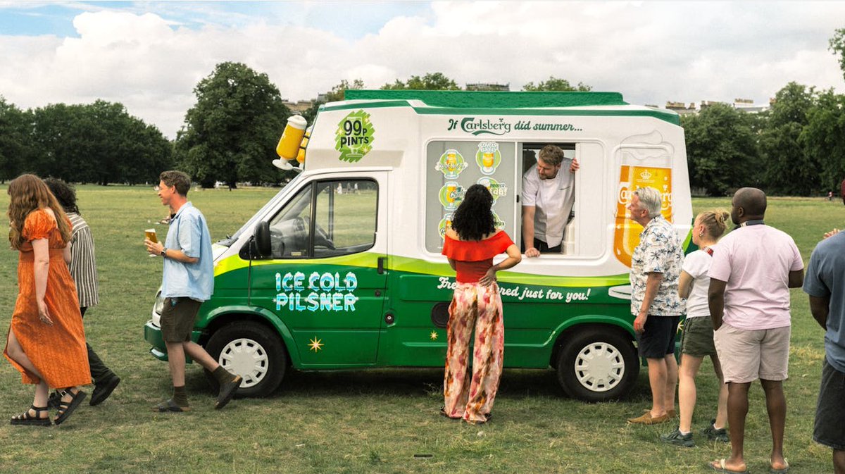 TheDrum's tweet photo. Ad of the Day: Iconic ‘If Carlsberg did’ slogan revived for summer campaign https://t.co/qCRpFPXJu1 https://t.co/VOi8gGxWrD