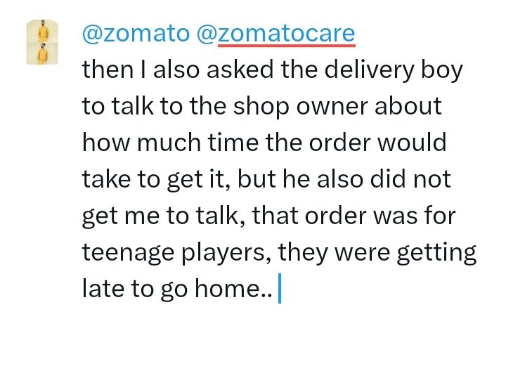 deepakv0892's tweet photo. @zomato @zomatocare 
Hello Zomato... Do you have to take an order that's one hour late? While your little kids are waiting to go home??? https://t.co/IDZQN6ByeR