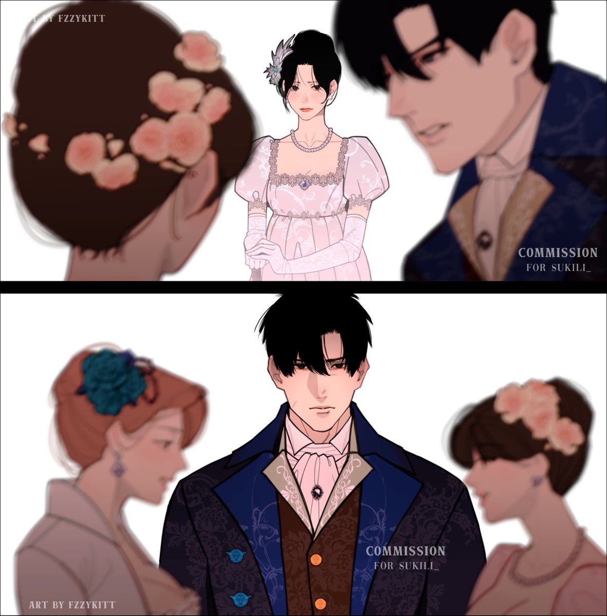 FzzyKitt's tweet photo. jealousy 🙊

for @SukiLi_ 
#zayneloveanddeepspace #commissionㅤ https://t.co/dKj4AuaDFc