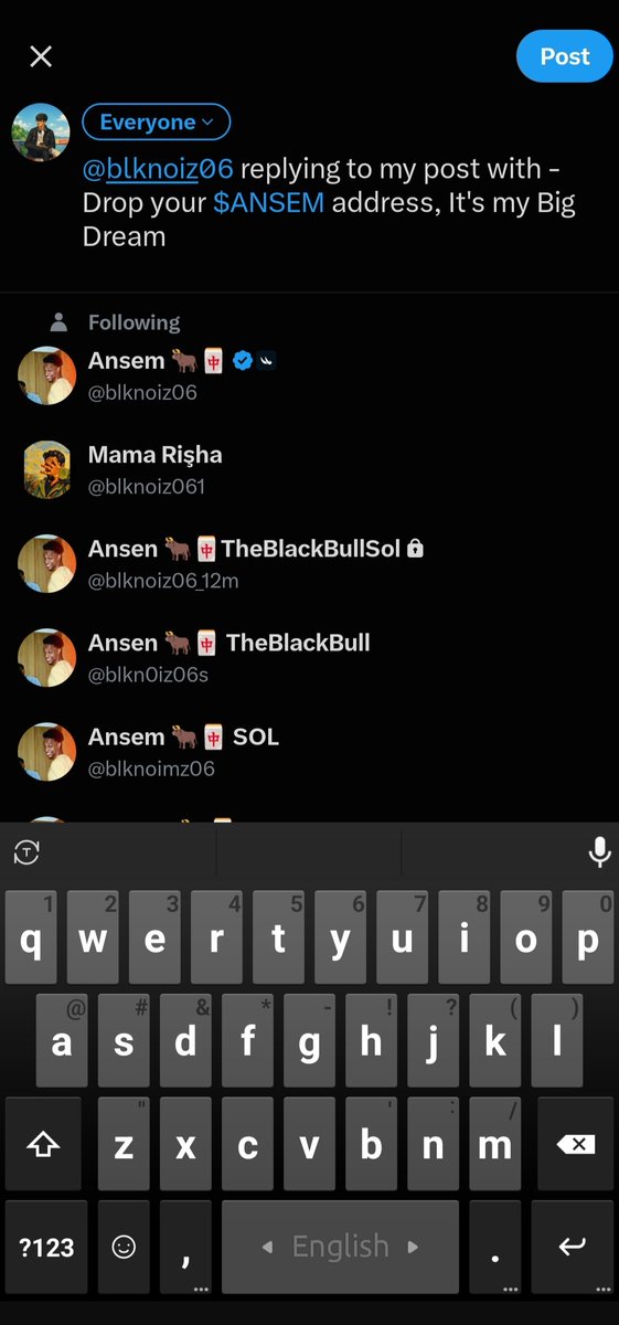 SiamAvenue_Web3's tweet photo. @blknoiz06 replying to my post with - Drop your $ANSEM address, It's my Big Dream https://t.co/go8AQnd4CO