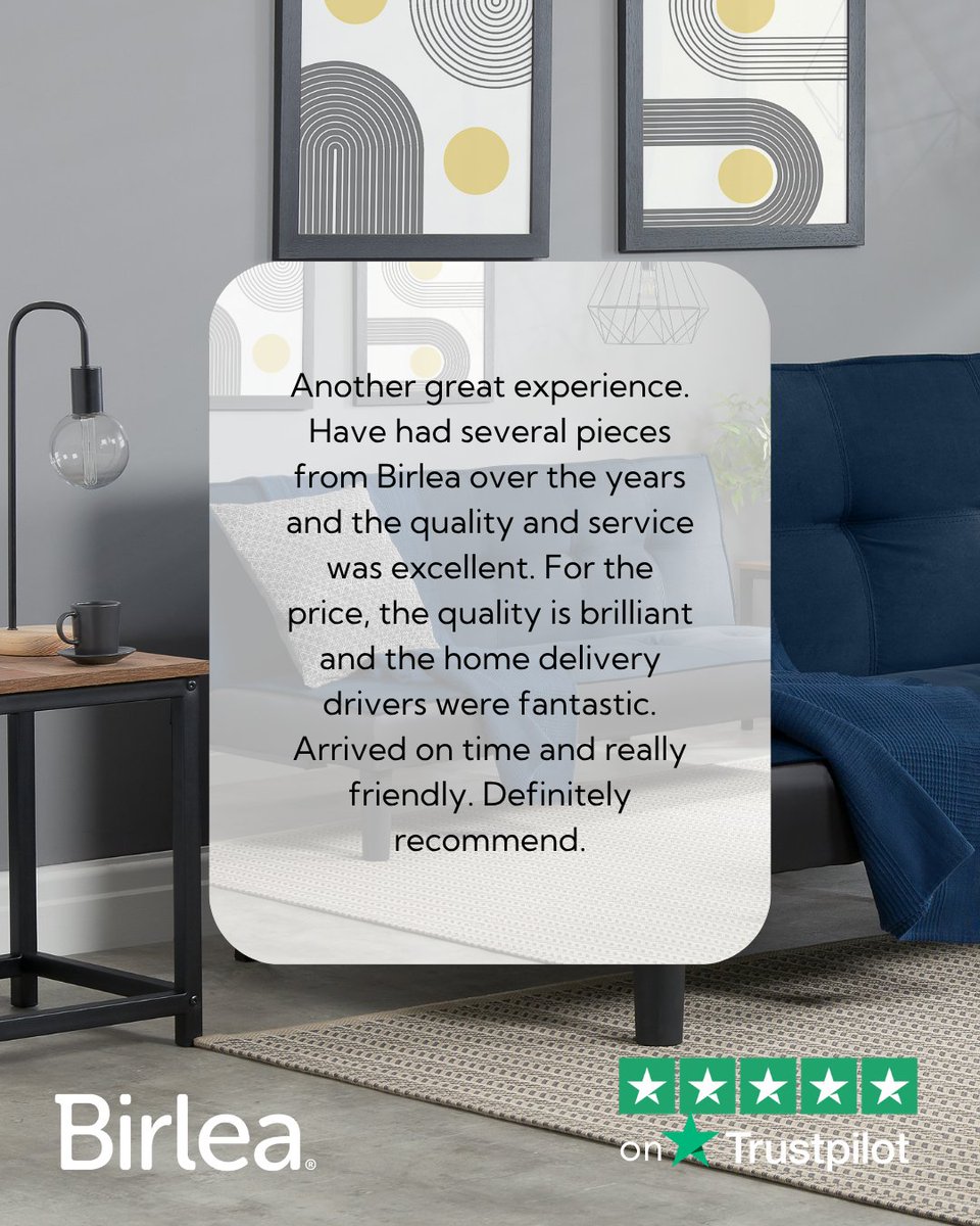 Birlea_Ltd's tweet photo. Hearing that customers continue to choose Birlea time and time again means the world to us!

Thinking about your next furniture purchase? Discover the Birlea range: https://t.co/DuyTlQpWYq 

#BirleaFurniture #CustomerReview https://t.co/MrngCZRrKb
