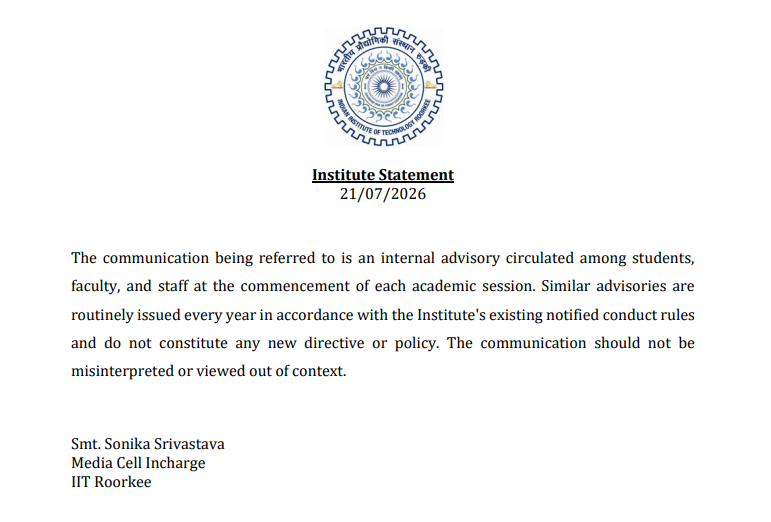 maheshperi's tweet photo. The mail of @iitroorkee warning students about social media posts isnt isolated. Legal threat is now a pattern. Increasingly, academic institutions are using threats of legal action to silence criticism. Even NTA is talking legal action against students. I have two specific instances: 

1. Recently, an IIT threatened legal action against @Careers360 for reporting on an event. We had insider information and mails from students including audio recordings. When a legal threat followed, we settled to avoid exposing the students who were insiders.

2. I have done a video on one of the IITs falling placements, based on official filings. That IIT threatened to sue us. When bullied with a legal case, we responded 
"If you still think the matter can only be solved in court, we will respect your views and let the judiciary take up the matter". 
They fell silent.

The fact that these institutions have a thin skin while teaching critical thinking to students is dangerous for the country. Every question or opinion cannot be met with legal or administrative threat.