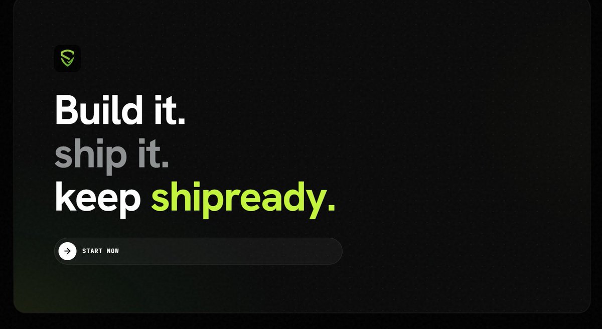 UseShipReady's tweet photo. Welcome to ShipReady.

We're building tools to help developers and founders ship production-ready applications with confidence.

Follow our journey as we build @UseShipReady  in public. 

Meet the founders:
@ShinigamiSukuna  &amp; @ParthPa29421067 

#ShipReady #BuildInPublic https://t.co/izA6slpbwk