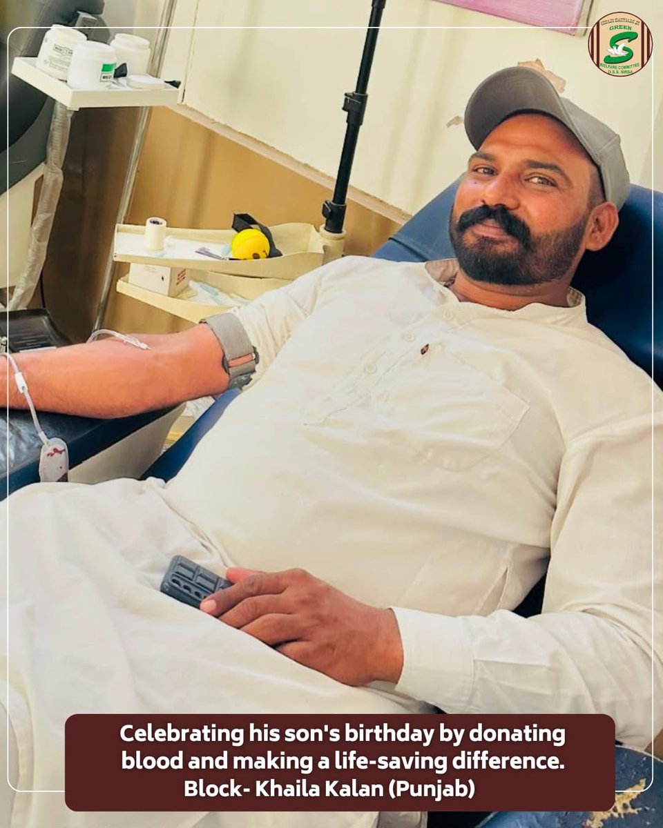 GreenSwelfares's tweet photo. Some birthdays are remembered for parties.
Some are remembered for presents.
And some are remembered because they gave someone another chance to live. 

Volunteers from Block Khaila Kalan (Punjab) celebrated their son's birthday by donating blood, spreading love beyond their families and reaching someone in urgent need.

A celebration with compassion is always the most beautiful one. 

#BloodDonation #BirthdayCelebration #HumanityFirst #DonateBloodSaveLives #SaintDrMSG