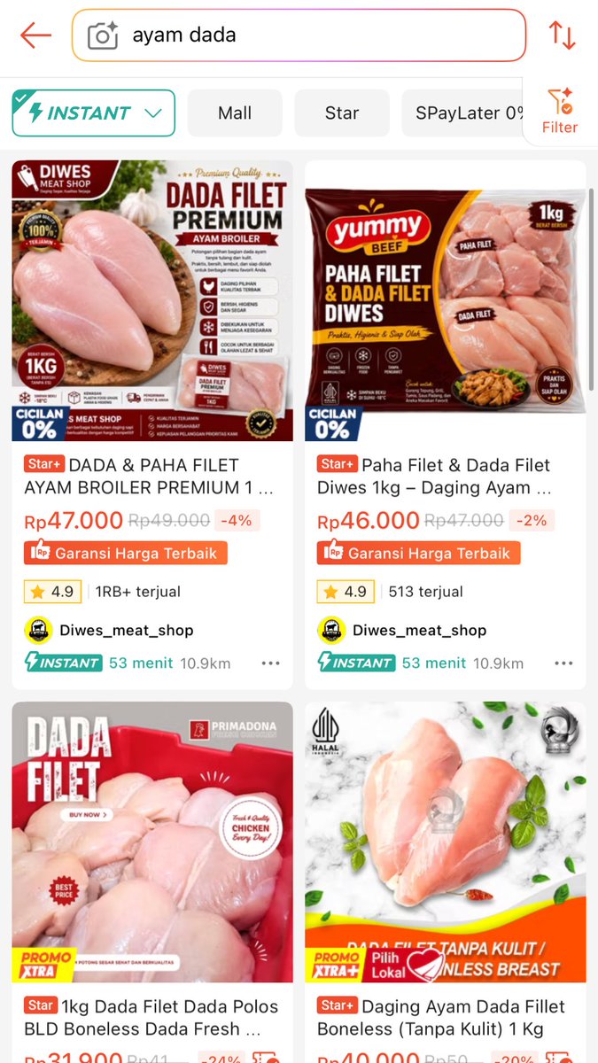 venya033's tweet photo. Bikin ayam panggang buat dinner spesial jadi makin gampang. Tinggal beli daging ayam lewat Shopee Belanja Instant 1 Jam Tiba, nggak cuma cepat sampai tapi juga ada Diskon 50% dan Gratis Voucher Kalau Telat. ✨ #DagingTelurShopeeInstant1Jam https://t.co/TxDz8NKEwZ