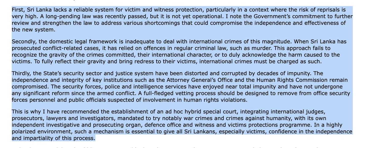 francesharris0n's tweet photo. Worth recalling the stmt by .@ohchr  UN High Commissioner for Human Rights Zeid Ra'ad Al Hussein to @unhrcpr  back in 2015 on #srilanka - little has changed re. war accountability in a decade - except the UN's willingness to back domestic courts with tech capacity bldg. #lka https://t.co/qhEZh117r7