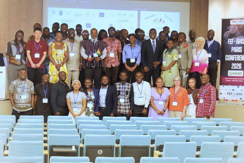 GAECGH's tweet photo. GAEC scientists showcased AI innovations in agriculture, health, climate, medical imaging, and space science at the #FEF_AI4SD Conference in Paris, highlighting the role of AI and international collaboration in driving sustainable development.
#GAEC #AI #Innovation #Ghana https://t.co/TSCmAK8kwI