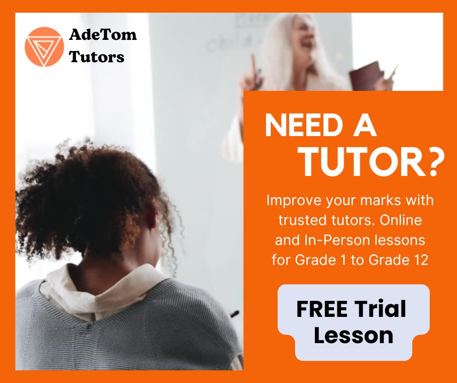 AdetomTutors's tweet photo. GIVE YOUR CHILD THE SUPPORT THEY DESERVE
Not sure if tutoring is the right fit?
📲 Visit our website today to book your FREE Trial Lesson https://t.co/fuk6GgkqBo
#FreeTrial #TutorSupport #SouthAfricanEducation #StudyHelp #AcademicGrowth #LearningSupport #AdeTomTutors https://t.co/ZcFu7RiL61