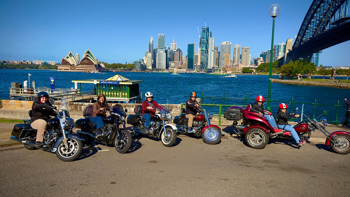 TrollTours's tweet photo. Pt1 "What a brilliant Harley trip we have had  in Sydney! So easy to organise, Katrina was responsive and super helpful  at all stages.

We had 4 Bikes and 1 trike for our family  of 6. The drivers were all early ready to collect us at our hotel and  were also absolutely lovely." https://t.co/LfXpNP9T6f