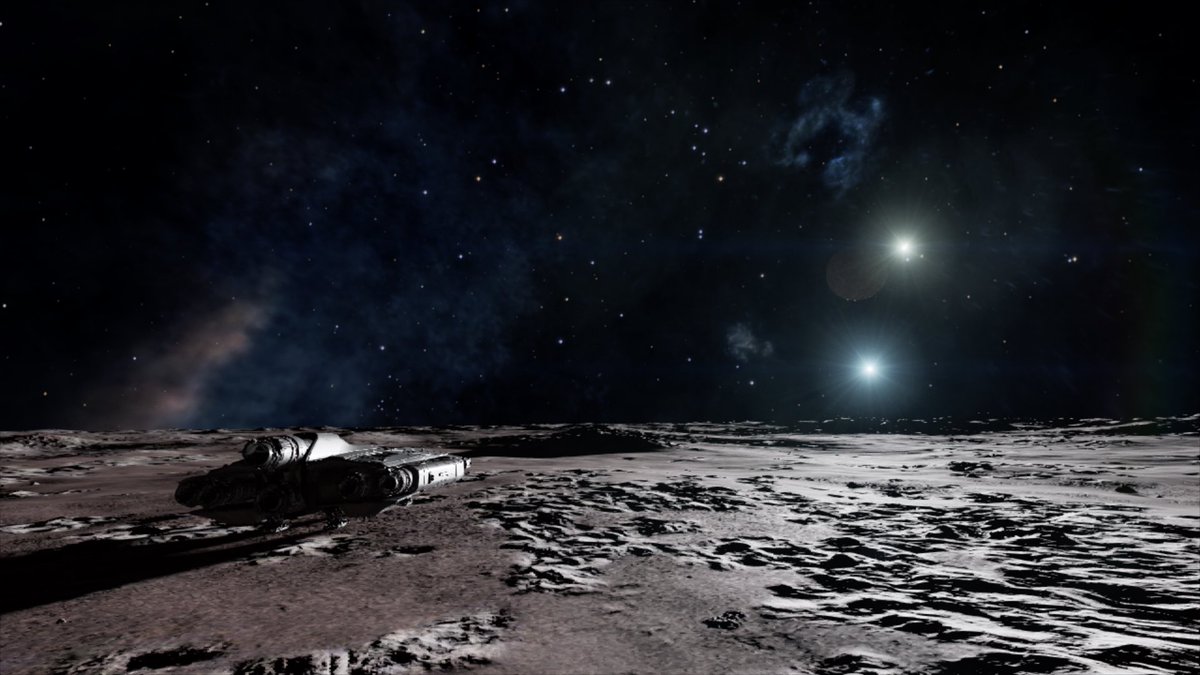 EliteSights's tweet photo. Our next colony system has been chosen partly for the views of its multiple suns and brown dwarf substellar bodies. This is the view from HR 3530 ABC 2 D during a detailed survey of the system to plan future projects. #EliteDangerous #StellarScreenshots https://t.co/jQDMuCsr2h