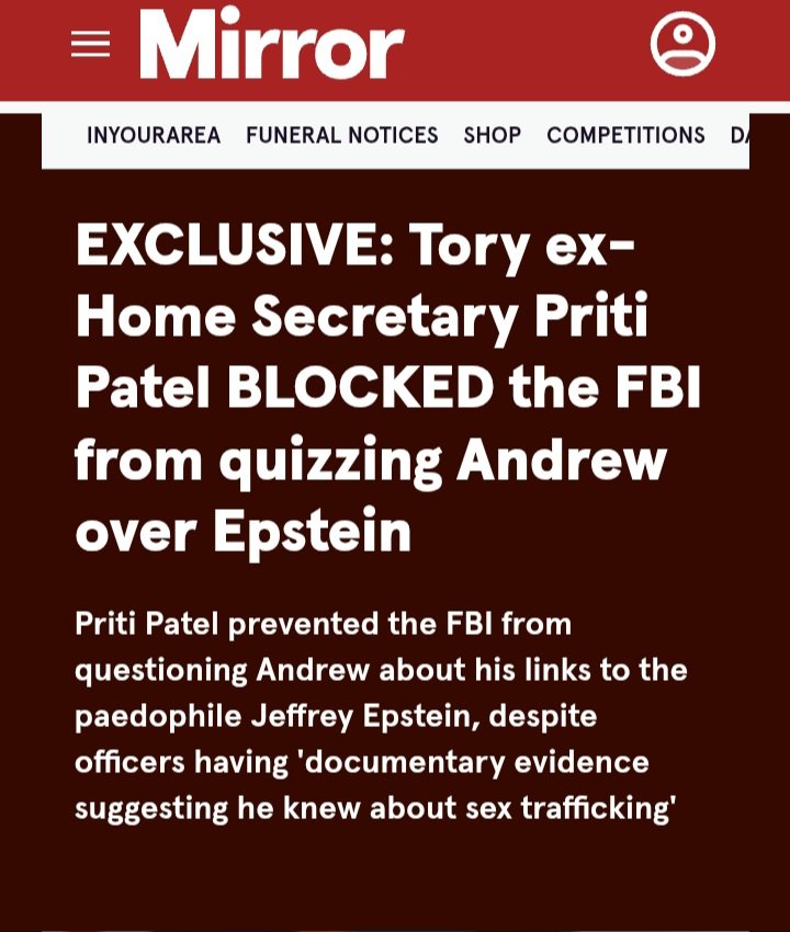 ginovece74's tweet photo. @pritipatel Hmmm maybe there's worse things, like protecting a suspected paedophile sex offender ⬇️ https://t.co/XKYsOnUzPX