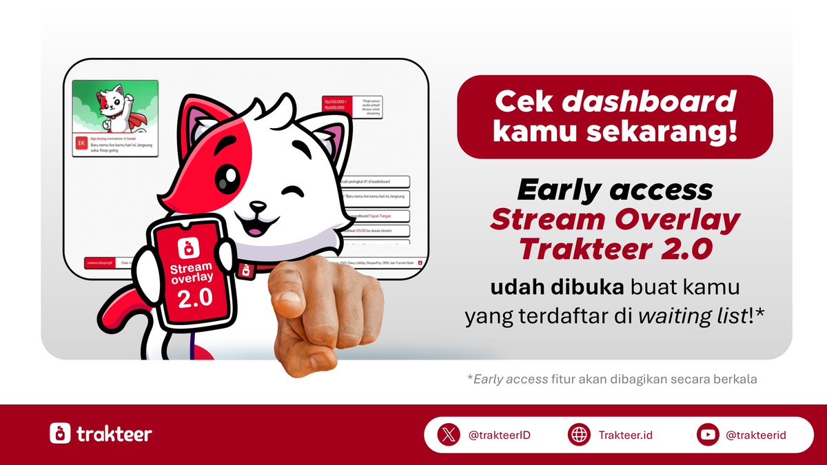 trakteerID's tweet photo. Cobain langsung fitur-fitur terbaru di Stream Overlay Trakteer 2.0 dan get ready to #PlayWithOverlay!