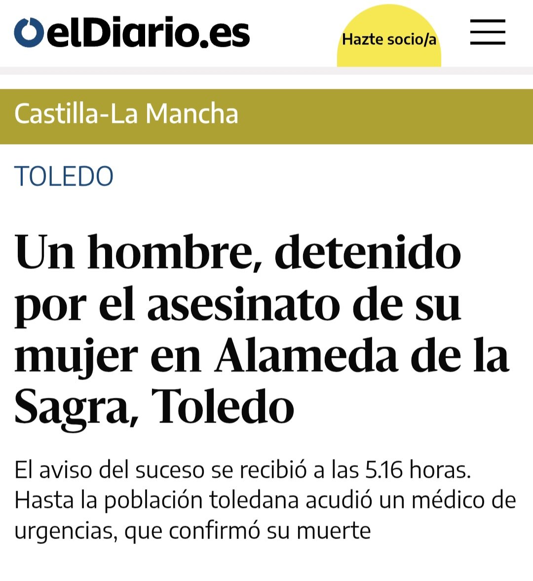 8m_toledo's tweet photo. Alameda de la Sagra guardará un minuto de silencio - este miércoles- y decretará tres días de luto tras el asesinato de una de sus vecinas, de 45 años, por arma blanca. Hechos por los que se ha detenido a un hombre, de 48 años, como presunto agresor. https://t.co/LqcEMq6POF
