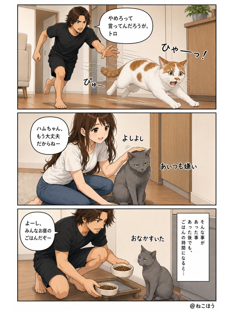 hamaromiko's tweet photo. ねこほう漫画15
ハムとトロの関係🐱続く https://t.co/dgy1tvCQL8