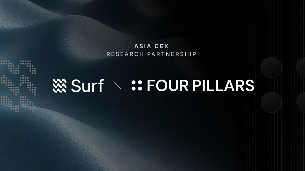 FourPillarsFP's tweet photo. : : Four Pillars Partners with SurfAI to Analyze the State of CEXs in Asia

Four Pillars is partnering with @Surfdeveloper on the Asia CEX Research Series, a joint effort to analyze user behavior and the state of centralized exchanges across Asia. 

CEXs are the heart of crypto in the region, but Asia is no monolith. Korea, Japan, Hong Kong, and Southeast Asia each run on different regulations, user bases, and competitive dynamics, with global giants like Binance, Bybit, and OKX dominant yet perpetually contested by licensed local venues and tightening compliance.

The timing matters because the ground is shifting fast. Regulation is converging toward formal VASP frameworks, and competition is moving beyond spot trading into payments, custody, and on chain settlement.

The series will map that evolution market by market, profiling the major exchanges, the regimes that shape them, and the data on volumes, listings, and user behavior.