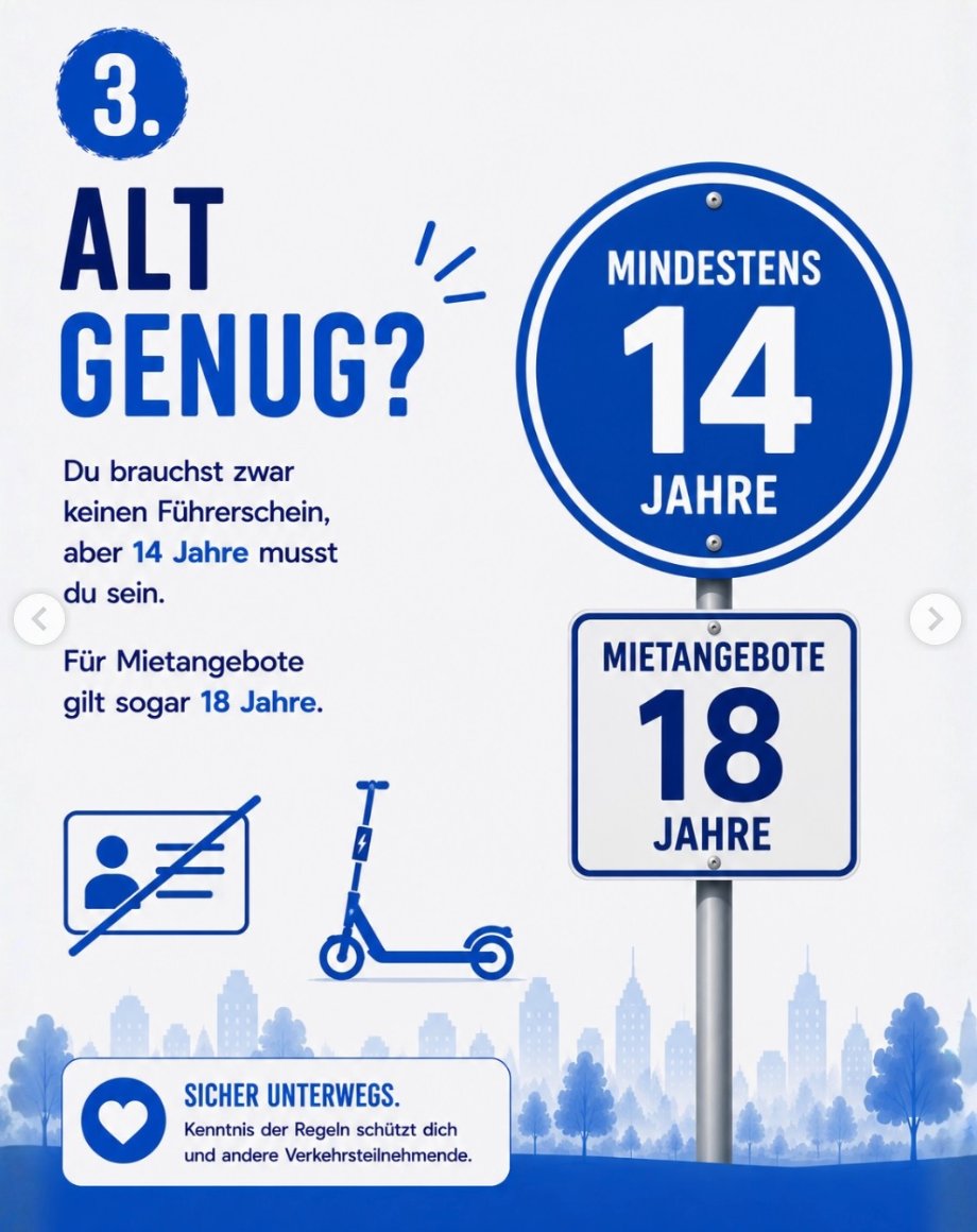 PolizeiLB's tweet photo. ⚡️🛴

Beachtet bitte diese Regeln. Für Euch. Für andere. https://t.co/Be09tgMTWL