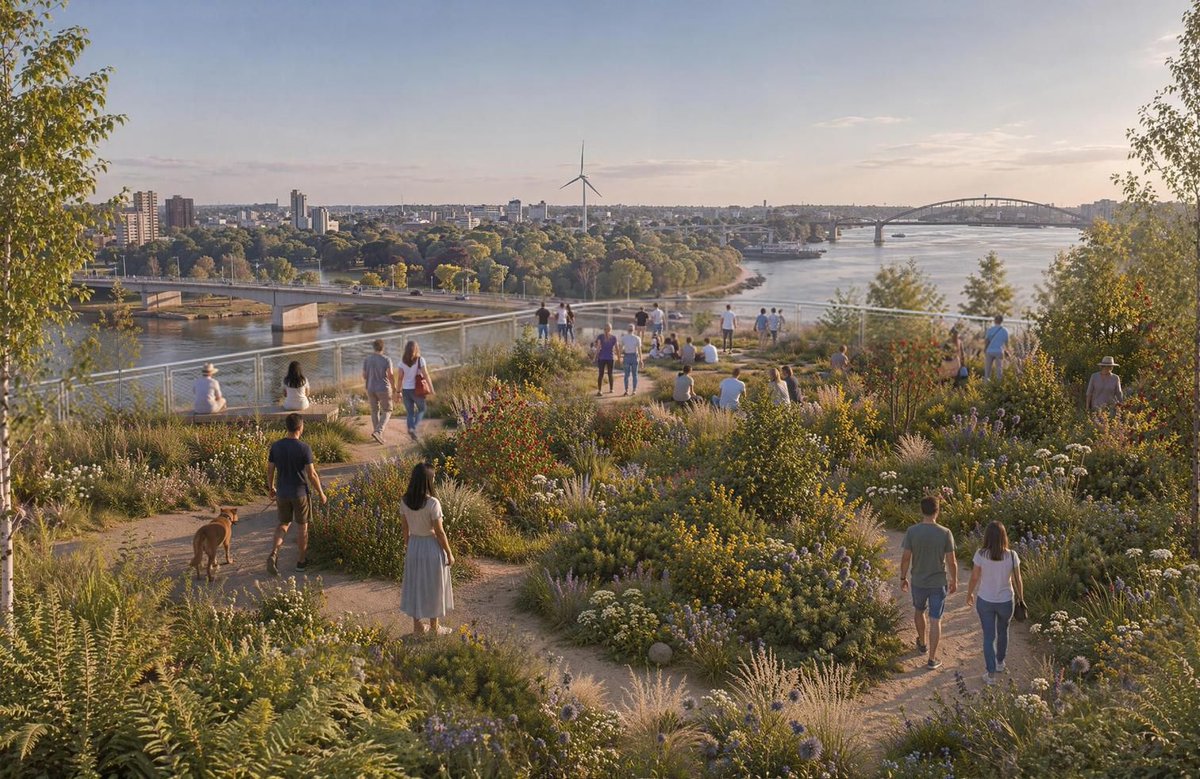 arquitect_viva's tweet photo. MVRDV, ganadores del concurso "Shift Landmark" en Róterdam 
https://t.co/3nmtzEjwiP
El estudio holandés ha ganado el concurso internacional para diseñar la "Shift Embassy", un nuevo destino cultural en Róterdam concebido para fomentar la conciencia climática y promover cambios ecológicos y sociales. Entre los cinco finalistas figuraban también Ecosistema Urbano, Andrés Jaque (Office for Political Innovation), Heatherwick Studio y Mecanoo, cuyas propuestas exploraban distintas respuestas arquitectónicas frente a la crisis ambiental.