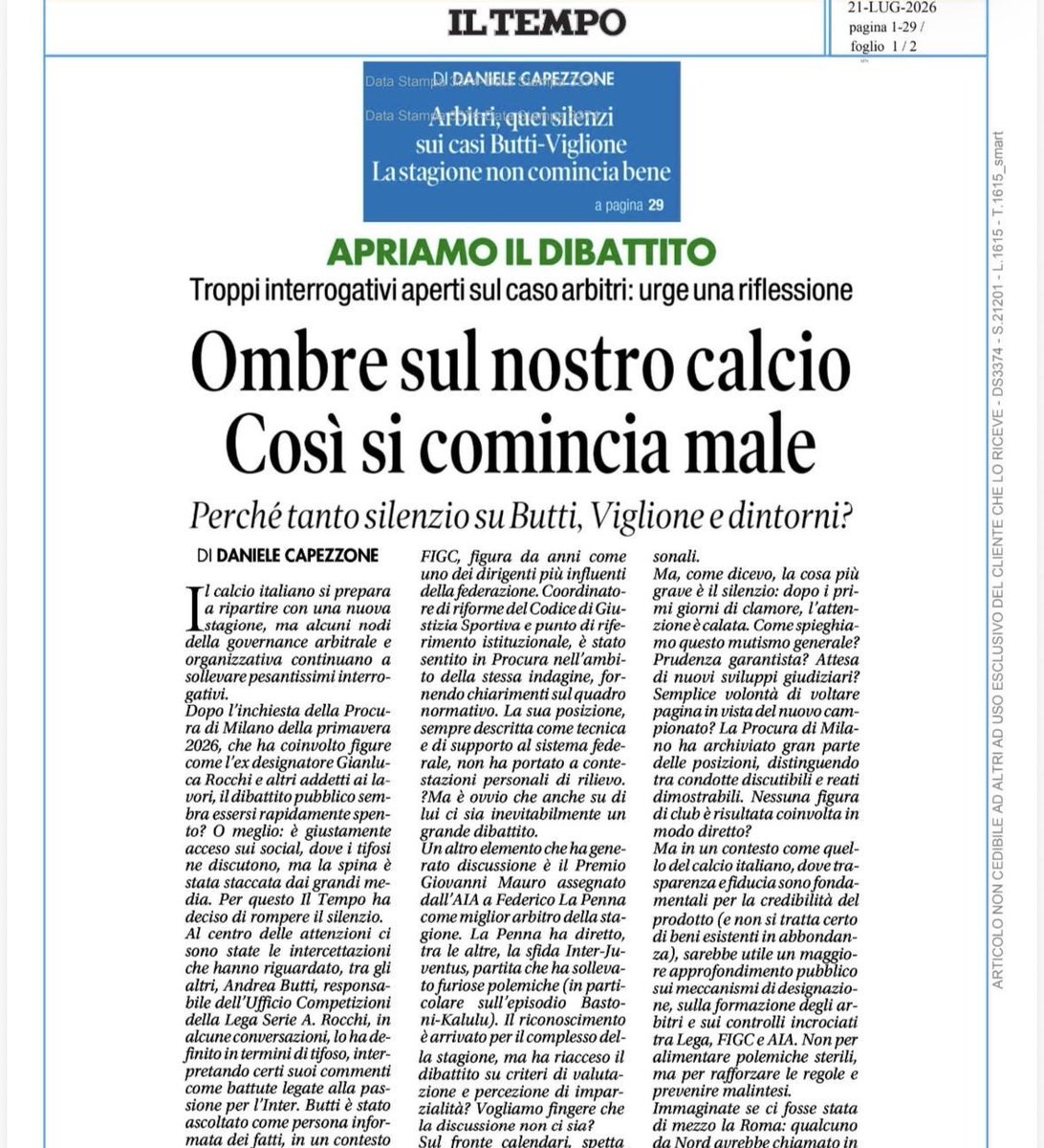 Angelredblack1's tweet photo. Ombre sul nostro calcio
Così si comincia male
#Interopoli #Arbitropoli https://t.co/qXYU5lHD0P