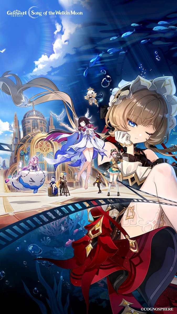 genshinimpactes's tweet photo. ¡Fondos de pantalla de la serie "¡Verano, regreso, el Festival Fontinal!" ya disponibles!

#GenshinLunaVIII #GenshinImpact https://t.co/wP5acJuOfu
