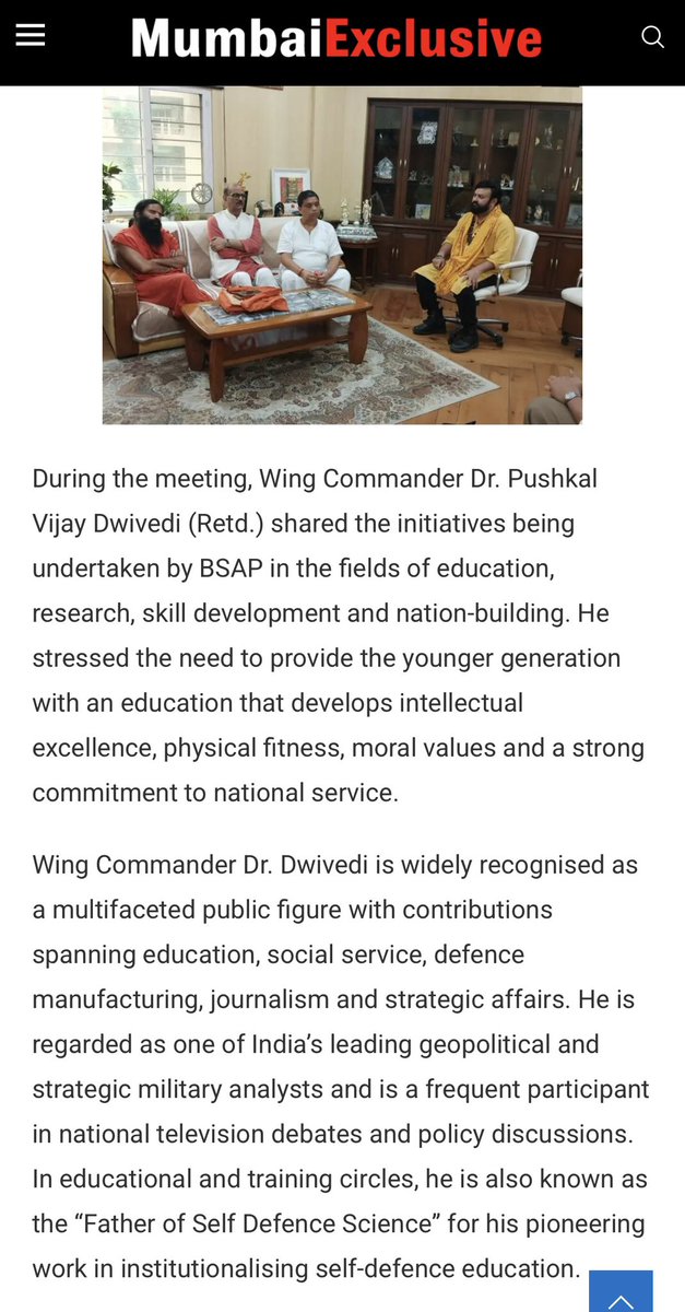 pushkal_dwivedi's tweet photo. A significant step towards strengthening India’s education ecosystem.

Central Government’s Education board BSB will soon have offices at Mumbai and Pune also.

It was a privilege to engage in meaningful deliberations at Haridwar with Swami Ramdev Ji, Acharya Balkrishna Ji, and Dr. N. P. Singh, IAS (Retd.), Chairman, Bharatiya Shiksha Board, along with distinguished educationists, industry leaders and social contributors.

I am pleased to share that, as part of our collective vision, new Bharatiya Shiksha Board offices will be established in Mumbai and Pune, alongside the development of Gurukul-based Sainik School model institutions in Maharashtra. These initiatives aim to integrate India’s timeless knowledge traditions, value-based education and cultural heritage with modern, future-ready learning.

At BSAP, we remain committed to building an education system that nurtures character, leadership, innovation and national service while preparing the next generation to excel globally.

Together, we move one step closer to shaping an education model rooted in India’s civilisational wisdom and driven by excellence.

#Education #BharatiyaShikshaBoard #BSAP #IndianEducation #Gurukul #Leadership #NationBuilding #Maharashtra #Mumbai #Pune