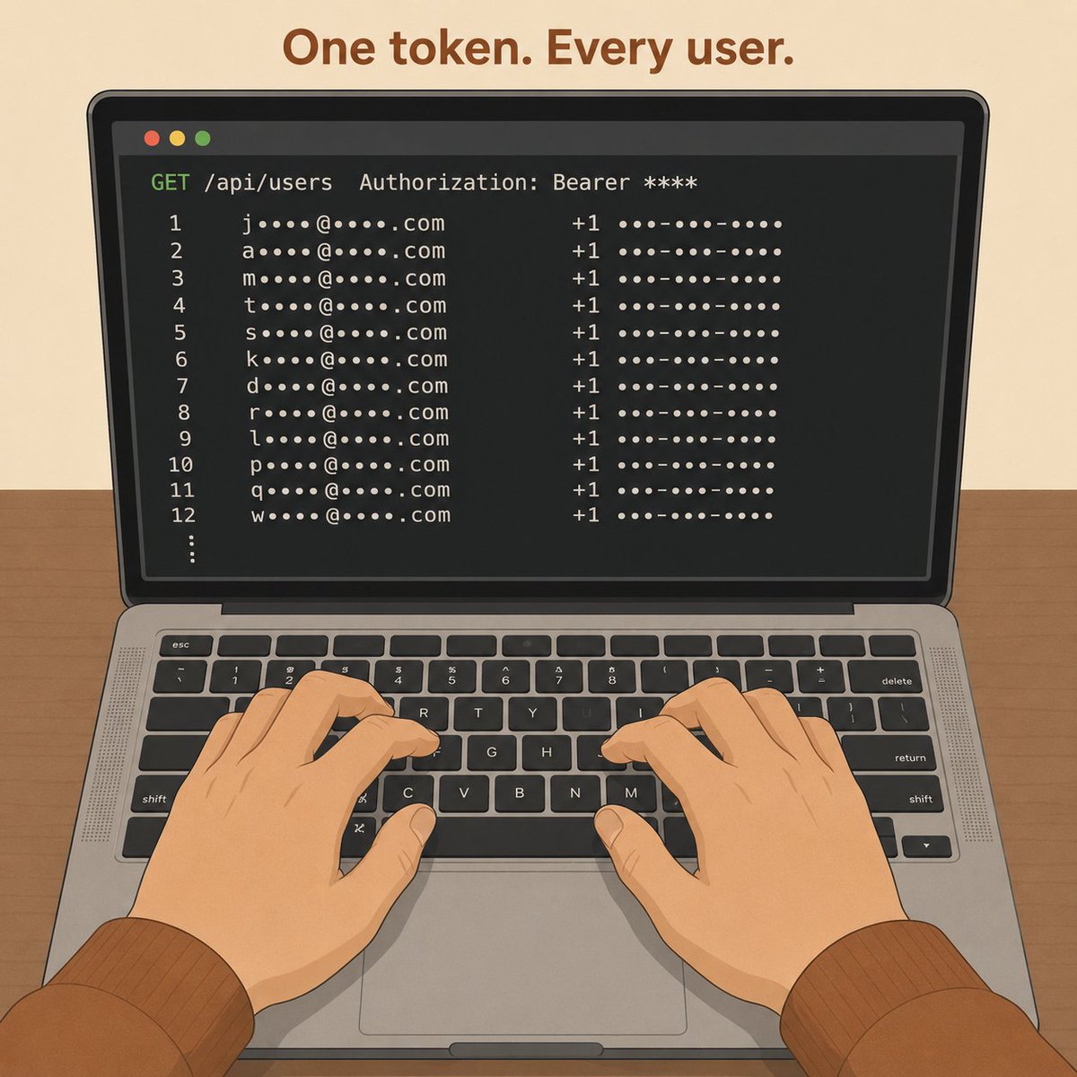 NoshiSiteSafety's tweet photo. A developer who audits AI-built apps for a living reviewed 10+ SaaS projects this year.

Same issue kept showing up: no row-level security. Anyone with an API token could read every user's data.

200+ emails and phone numbers, wide open.

#WPDev #WordPress https://t.co/2WvrUaiste