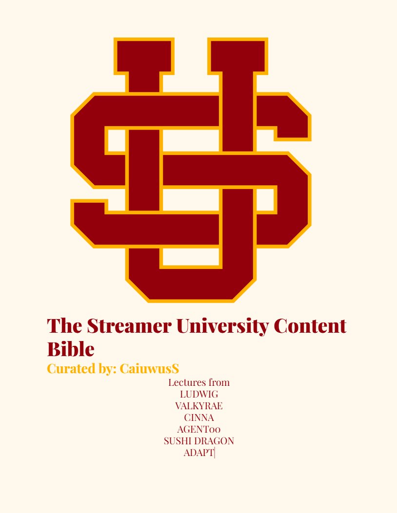 caiuwus_'s tweet photo. i've decided to challenge myself for the rest of the year.

im developing a content strategy based off the the streamer university professors and holding myself to it until the end of the year. it'll be a fun test to see how impactful the info recieved over 5 days really was. https://t.co/HQ1oVxmAod