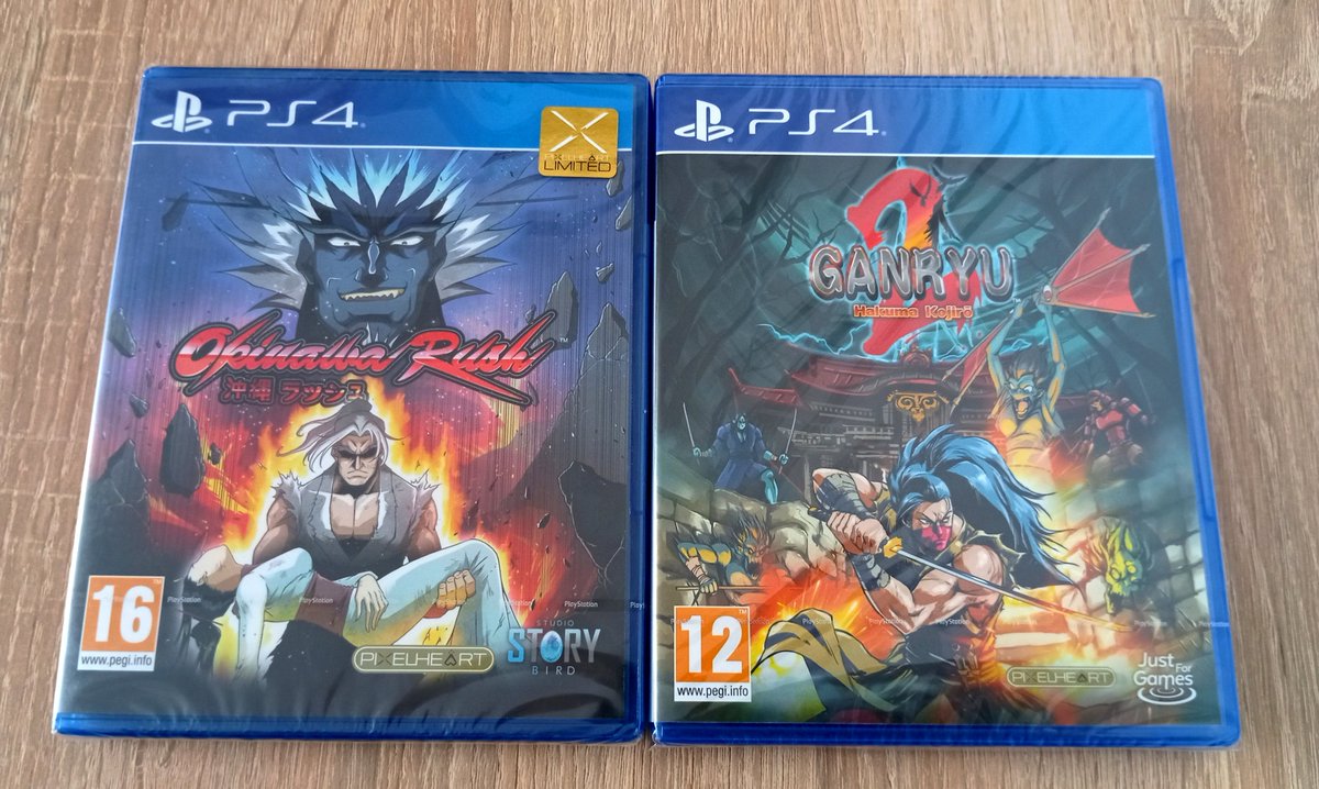 PixelPowerLine's tweet photo. Today's PS4 pickups from PixelHeart ❤️
Two awesome physical games added to the collection 💿🤗
• Okinawa Rush
• Ganryu 2: Hakuma Kojiro
@PixelHeart_eu @MaxEnt_FR @StorybirdStudio
#PixelHeart #OkinawaRush #Ganryu2 #PS4 #PhysicalGamesForever #PhysicalMedia https://t.co/25GHNXeu2r