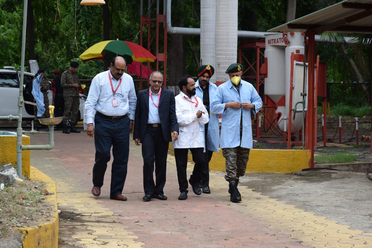 PRO_HEF's tweet photo. Lt. Gen. Deepak Ahuja, DGOS, Integrated HQ of MoD (Army), New Delhi visited HEF on 20.07.2026. He interacted with the management of HEF about its product and quality management. HEF is honoured by his gracious visit. @IndiaMunitions https://t.co/nXKGNoZSA7