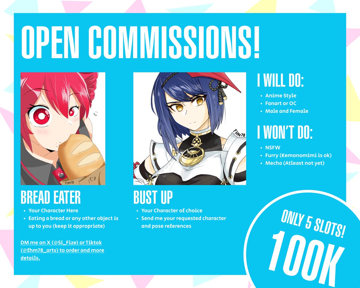 Si_Fize's tweet photo. Hello everyone! I'm opening a commission with only 5 slots available. 

Rules and samples listed below, DM me for more details if you're interested! 
#opencommission #commissionㅤ  #wts  #artcommissions https://t.co/G2burKbcBZ