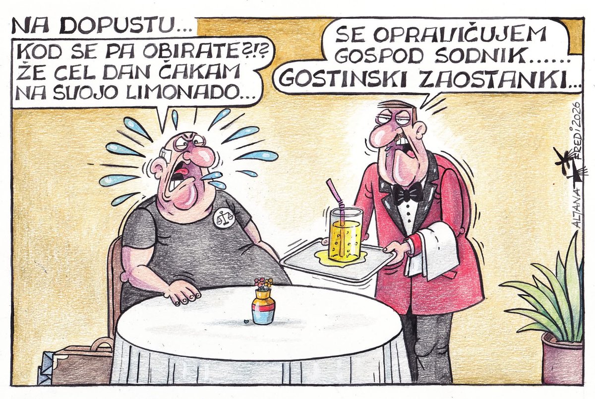 KErdlen's tweet photo. Predlagam tihi bojkot sodnikov in njihovih svojcev. Naj čakajo dlje! Na postrežbo v gostilnah, menjavo pnevmatik, vodovodarja, pri zobozdravniku, na serviserja računalnikov, v mesnici, na termin pri frizerju. Pustimo jih čakat. Zaradi "zaostankov". #sodstvo #sodniki #krivosodje https://t.co/CAFov4asHt