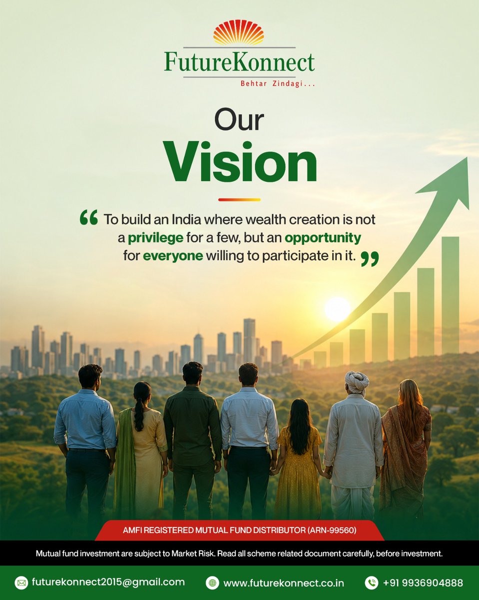 FutureKonnect's tweet photo. We believe wealth creation shouldn't be a privilege,it should be an opportunity for everyone.

At FutureKonnect, we're committed to making financial knowledge accessible so more people can invest with confidence and participate in India's growth story.
#FutureKonnect #Investing https://t.co/v9CWNbJY8w