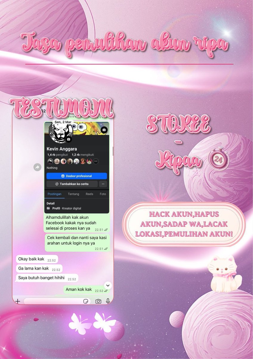 puliqh's tweet photo. Menyediakan Jasa pemulihan akun &amp; Jasa Pulih akun, Jasa Lacak, Sadap WhatsAp

Jasa balikin akun Instagram dan Facebook, Tiktok, Linkedlin, Gmail, Line, all sosmed.

Serta : Hapus Akun, Sadap WhatsApp ,Lacak Lokasi dan Hack Akun

Full Testii, Fast Proses, Wa Di Bio.
#zonauangㅤ https://t.co/plbuv3m1cD