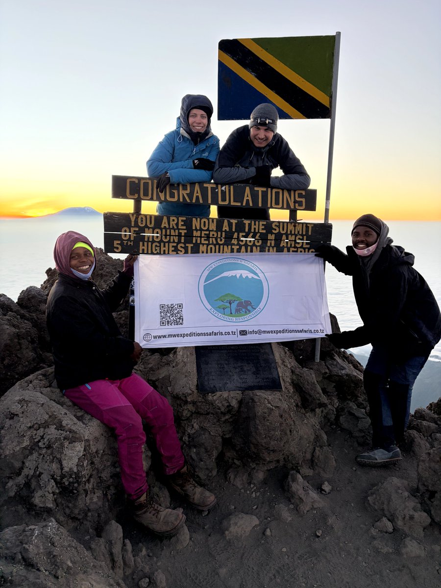 MwSafaris's tweet photo. What a great and productive week! After last week’s successful Kilimanjaro summit, @MwSafaris we started this week with another fantastic achievement — congratulations to our two climber for summiting Mount Meru! (4566m).

https://t.co/Me3ApvBp6H https://t.co/3wm1uCONJV