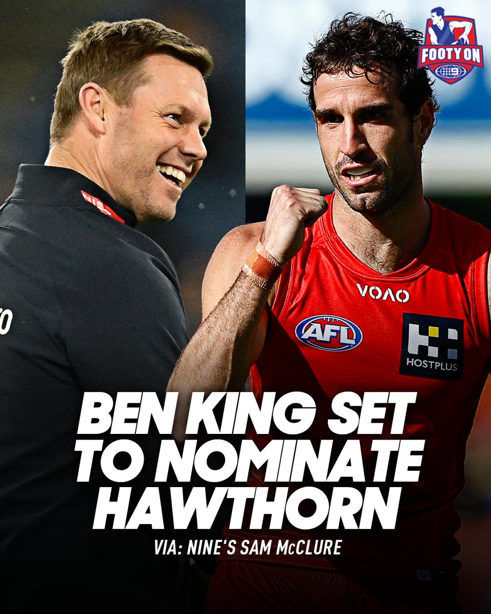 FootyonNine's tweet photo. Ben King is set to leave the Suns for Hawthorn in a free agency bombshell, per Sam McClure 💣

MORE: https://t.co/51g9QbYxYN

#9WWOS #AFL https://t.co/Fj8pGCtez0