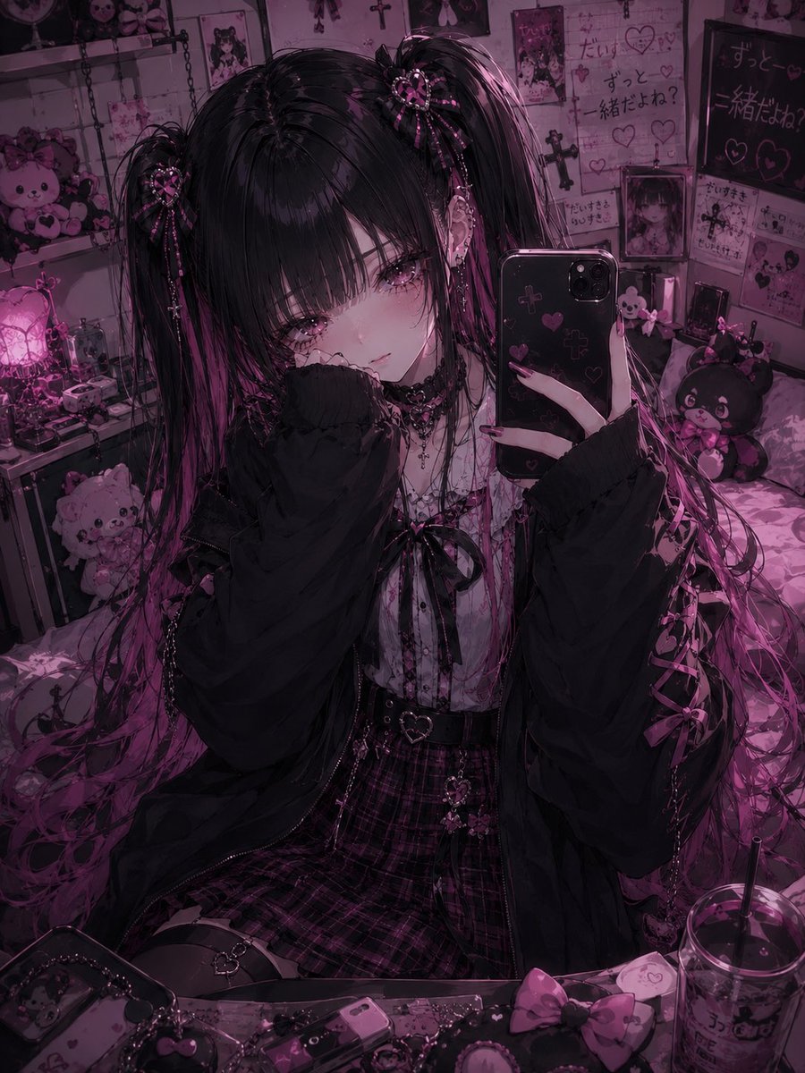 Devil_May_Akuma's tweet photo. うつろちゃん
「……ねぇ。見に来てくれて、ありがと♡少しだけ……寂しくなくなった。」
 #AIart https://t.co/TJqiAUJhC6