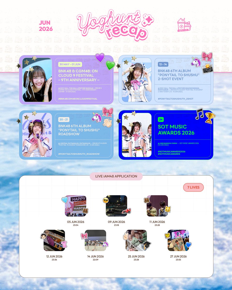 BNK48　オリジナルアルバム 　セット 🥣 #RecapwithYo : June 2026 #YoghurtBNK48 #BNK48 🗓️ 30-1 : BNK48