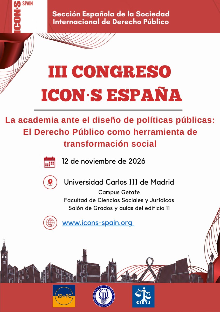 SpainIcon's tweet photo. 🔴 III CONGRESO ICON•S España:

"La academia ante el diseño de políticas públicas: el Derecho Público como herramienta de transformación social"

🗓️12 noviembre
📌 @FCSJ_UC3M 

Call for Papers y toda la info 🔗👉 https://t.co/Y0vadXtH8Z

Inscripción 🔗👉 https://t.co/COdFwjddpz https://t.co/CzKHD5dDK0