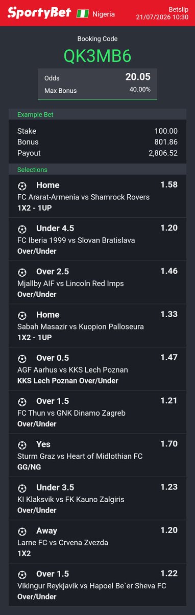 Boomboys295324's tweet photo. #sporty #betcode #code #sportybet https://t.co/3YkxO4qtWV