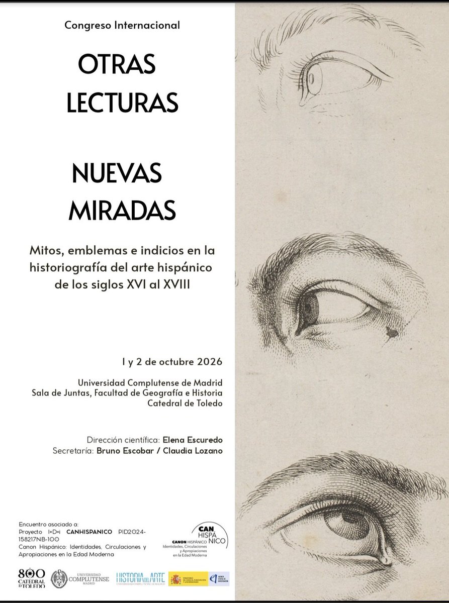 Benito_Navarret's tweet photo. Ya tenemos nuestro programa definitivo del congreso dirigido por Elena Escuredo: "Otras lecturas, nuevas miradas: mitos, emblemas e indicios en la historiografía del arte hispánico siglos XVI-XVIII", 1-2 oct,  inscripciones presencial y on line @artesucm @agEInves @cirima4 👇 https://t.co/eeJzLXBifR