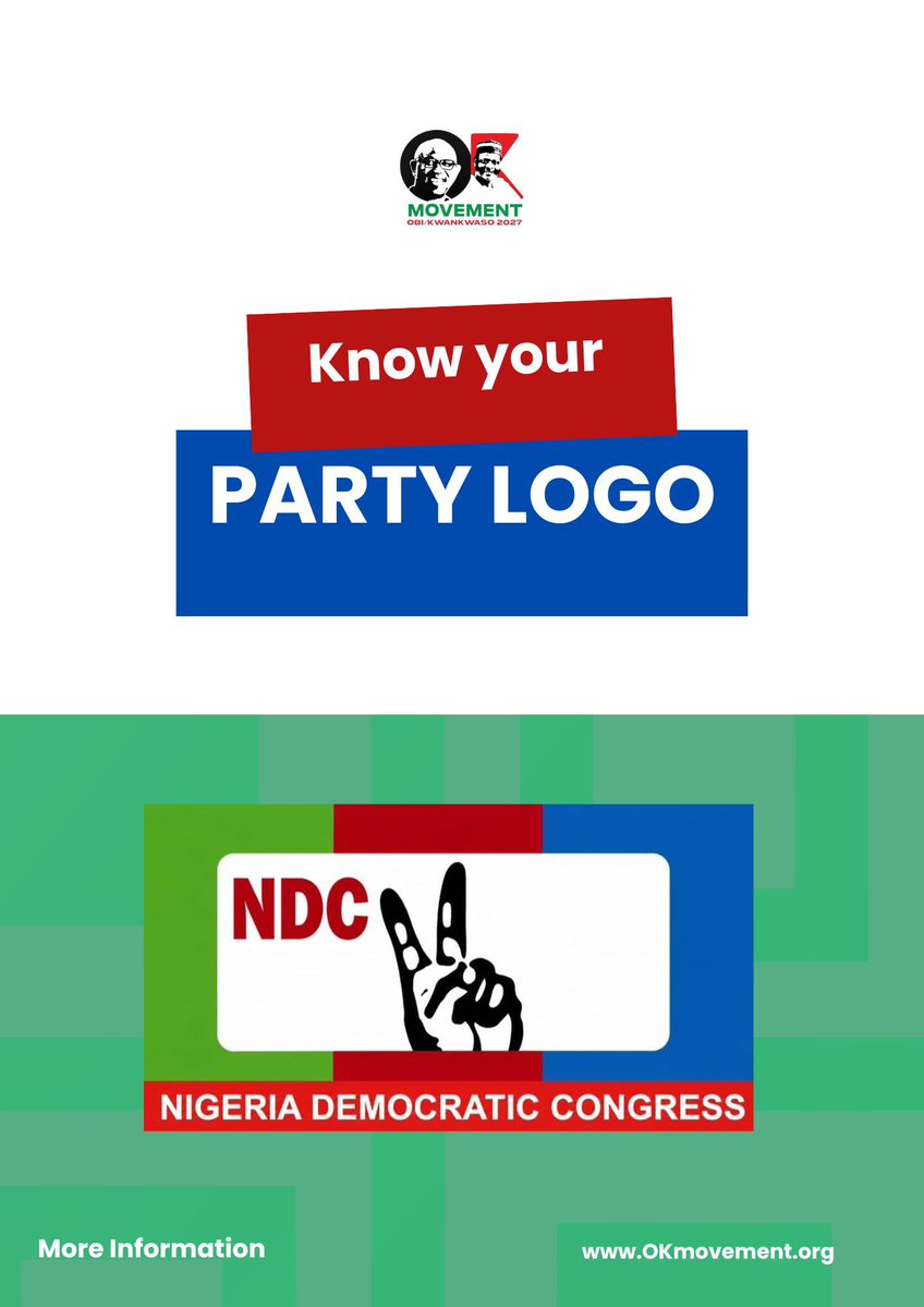 OK2027movement's tweet photo. With elections just about six months away, every Nigerian should know the logo of the political party of His Excellency Mr. Peter Obi and Senator Engr. Rabiu Musa Kwankwaso.

Let's make this logo impossible to miss. Share it, post it, and repost it until it resonates in every ward, every community, and every corner of Nigeria.