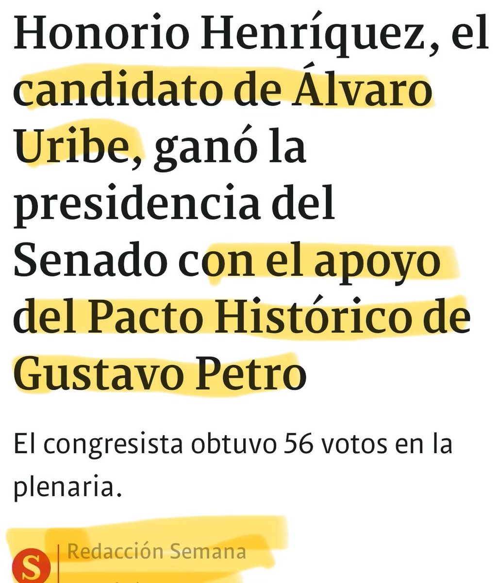 JERobledo's tweet photo. En el colmo del cinismo, @petrogustavo y los senadores petristas eligieron de presidente del Senado a @honohenriquez, una ficha de @DELAESPRIELLAE y del @CeDemocratico, contubernio político que dirigió @AlvaroUribeVel.
Además del gran poder del presidente del senado para tramitar las peores leyes contra los colombianos, ese trámite lo lubricarán con unos $300 mil millones del presupuesto anual del senado en burocracia, clientelismo  y otros gastos. 
Muy mal empieza el nuevo gobierno!!!
@PactoCol 
@cutcolombia 
@dignidadycomp
