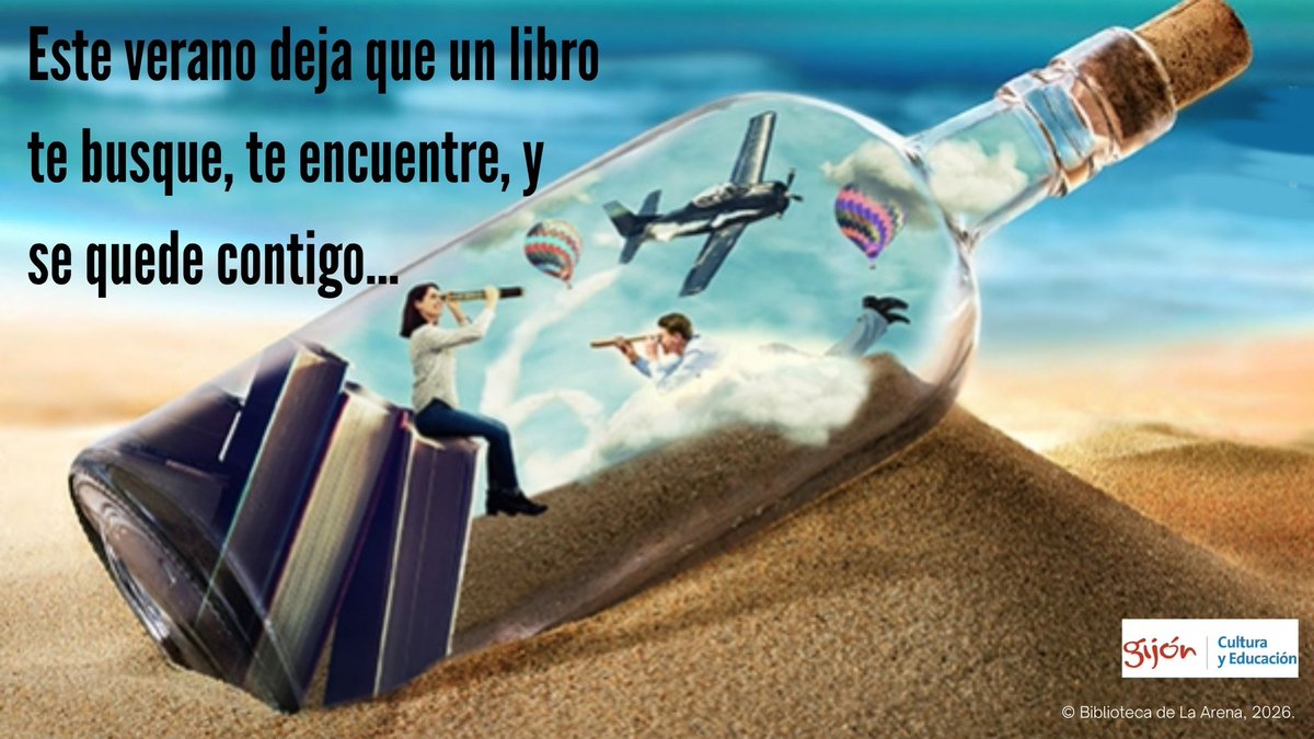 BibArenaGijon's tweet photo. #veranolector ☀️ #nosgustaleer 📖🌊🌊🌊🌊 #verano2026 #bibliotecasdegijon #gijon #laarena #libro #biblioteca #siempreatulado 🫶 #lectura https://t.co/RVFnFs31g8