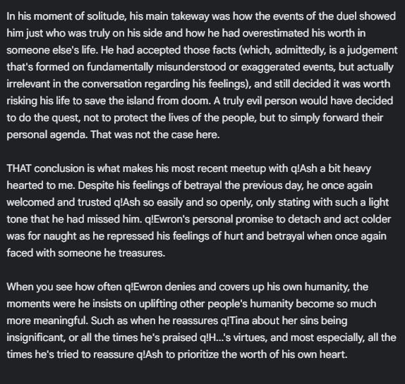 senlimited's tweet photo. probably one of my favorite monologues by qewron of all time that rly helped me characterize who he is as a person when i first watched it. i ended up finding this abandoned note i wrote a few streams after that day and its crazy to see how its even more relevant a month later https://t.co/Y9fjqqseJb