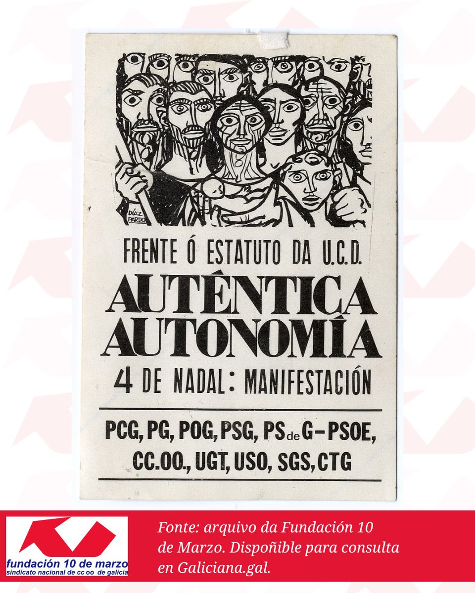 ccoogalicia's tweet photo. 💙🤍 Ás portas do #25DeXullo, lembramos un documento clave da historia de CCOO.

A V Asemblea de CCOO (Marín, 20/7/1976) definiu Galicia como unha nación e reclamou órganos de dirección política propios que garantisen a súa autonomía.

📜 Fonte: arquivo da Fundación 10 de Marzo. https://t.co/ik1vKk98Kp