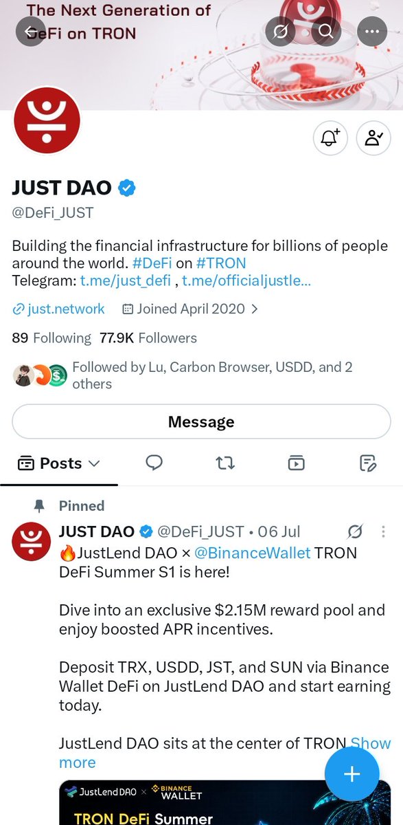 Mobinsarkar700's tweet photo. @usddio @DeFi_JUST congratulations to the team on hitting $450M TVL

@tazulOfficial
@arpitaroy967 https://t.co/jd1ObuecrP