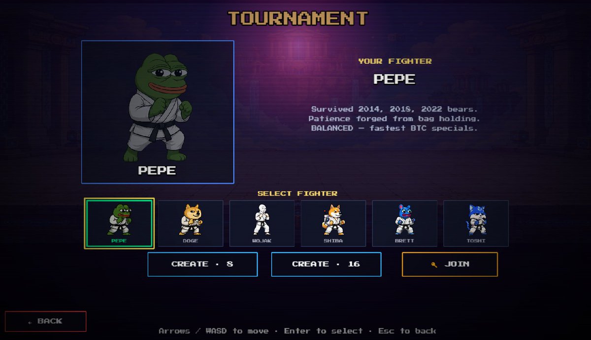 Dojo_Zero's tweet photo. Tournament Mode

TOURNAMENT MODE is live in DOJO ZERO 🏆

• 8 or 16 players
• Single-elimination bracket
• Host creates with a code, friends join
• Bracket auto-advances after each fight
• Champion crowned in real time

Last fighter standing wins. #gamedev #esports #tournament #buildinpublic #DojoZero